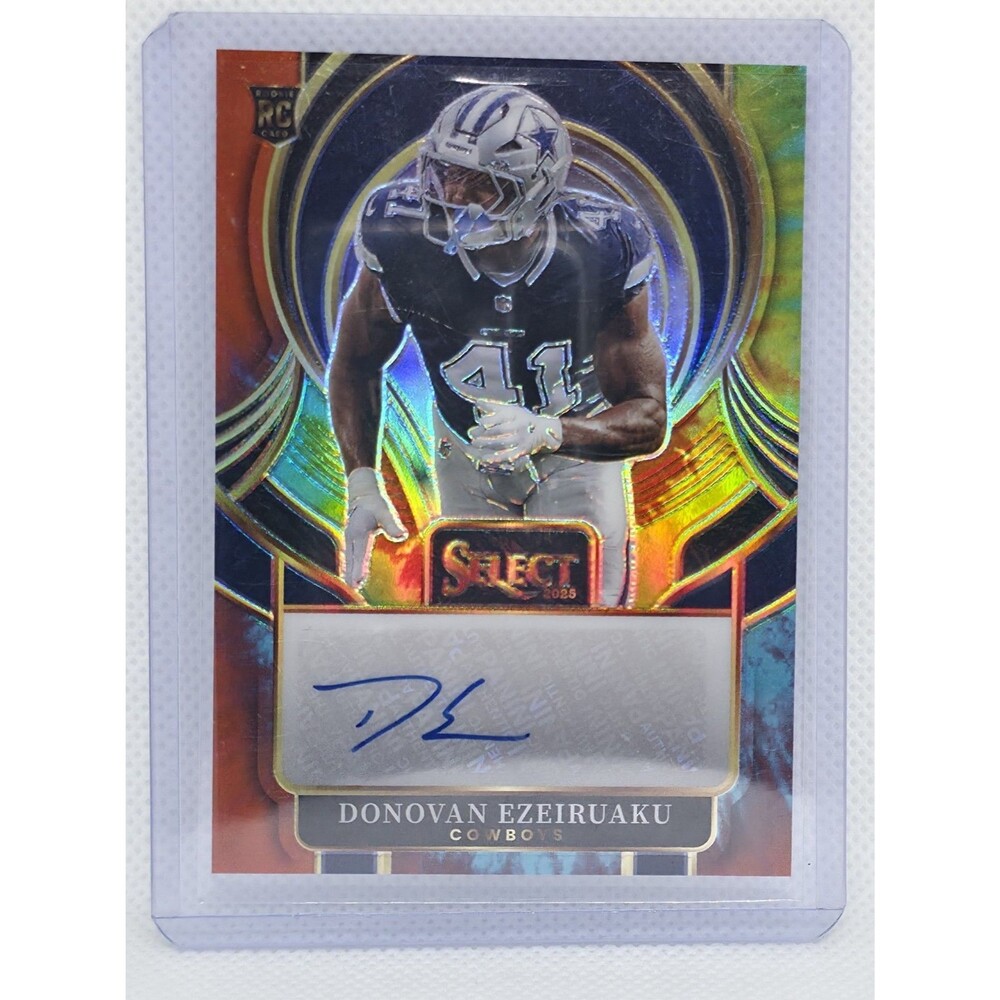 2025 Panini Select - Select Signatures Donovan Ezeiruaku Tie-Die Prizm /25 RC,AU